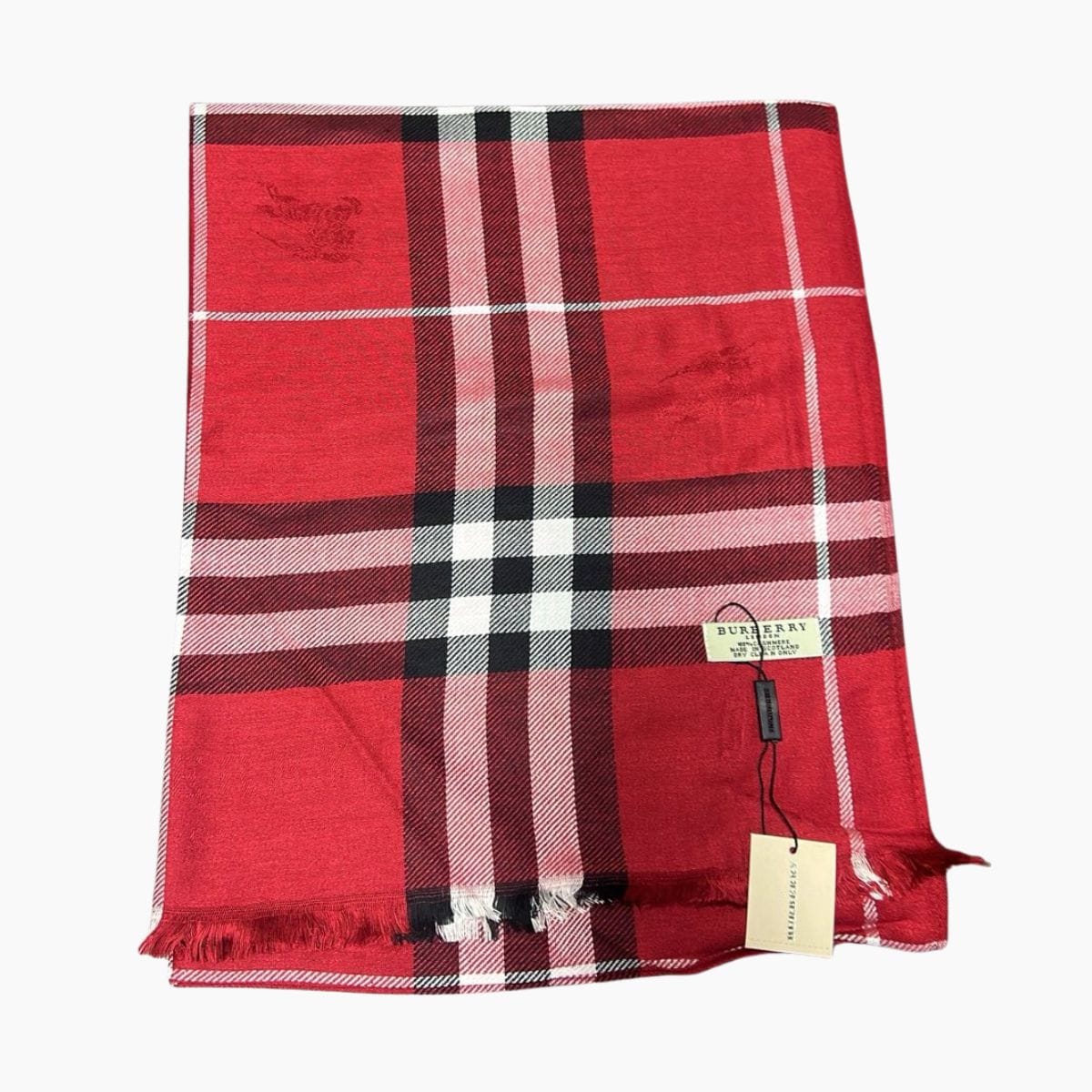 burberry-scarf-red Кашмирен Шал Burberry - Image 1