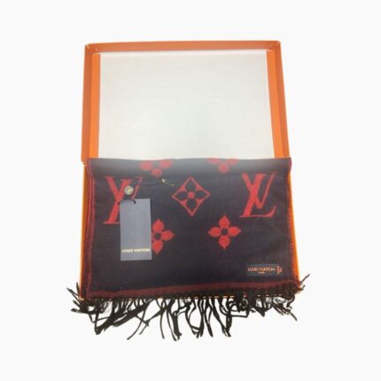 Памучен шал Luis Vuitton - червен